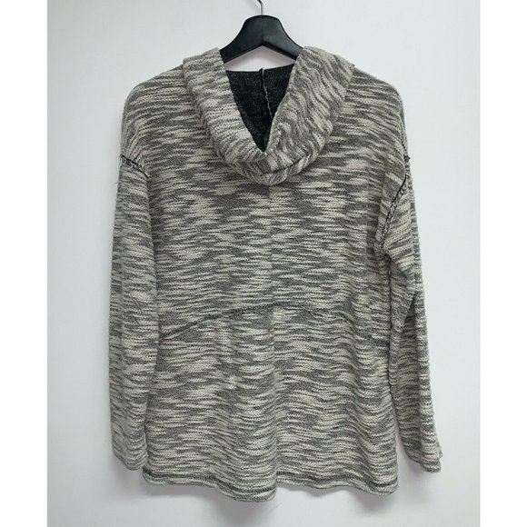 Style & Co Womens Pullover Hoodie Sweatshirt Size S Black White Marled Textured - Picture 5 of 8